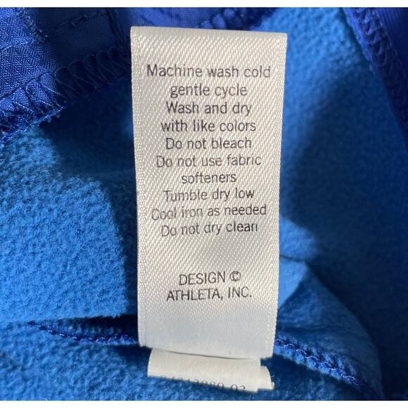 ATHLETA Women's Full Zip Hooded Verbier Fleece Lined Jacket Blue Size XXS - Picture 11 of 12